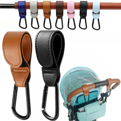 Leather Stroller Hooks