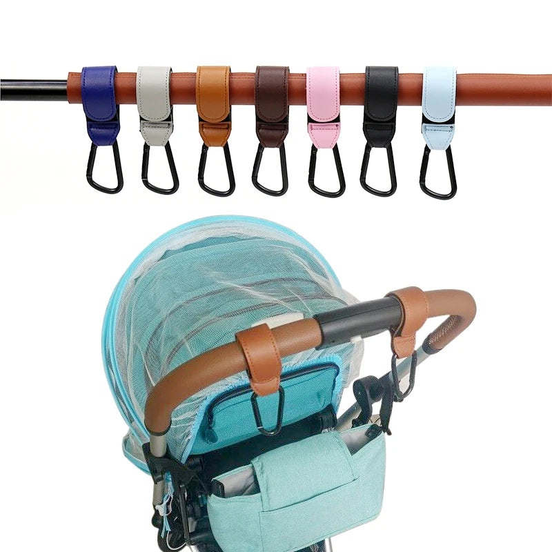 Leather Stroller Hooks