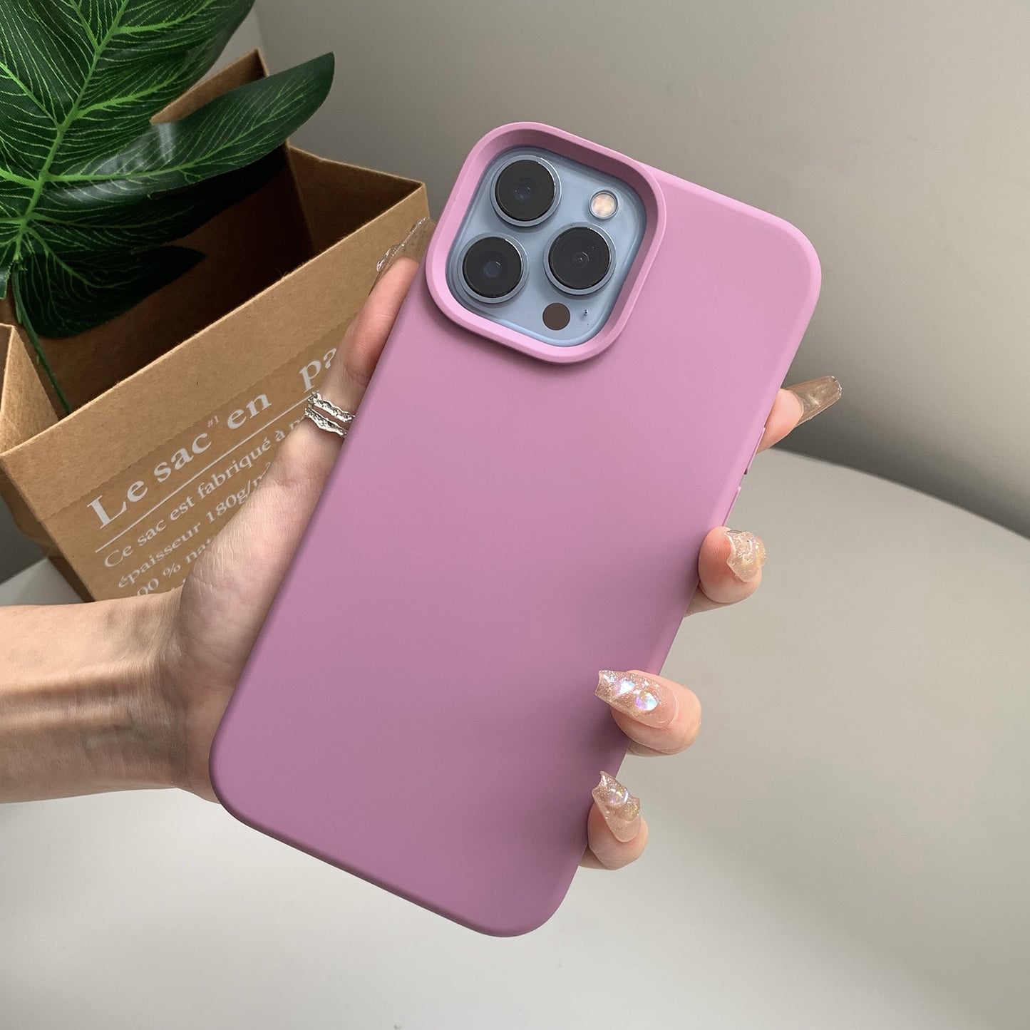 Matte finish silicone case for iPhone