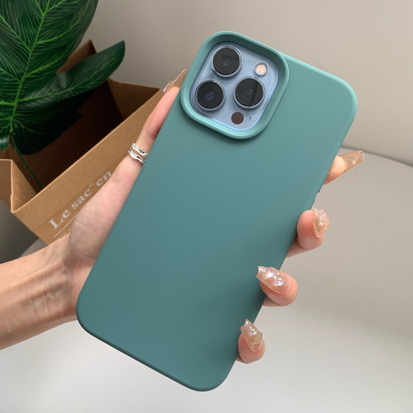 Silicone phone case designed for iPhone's form