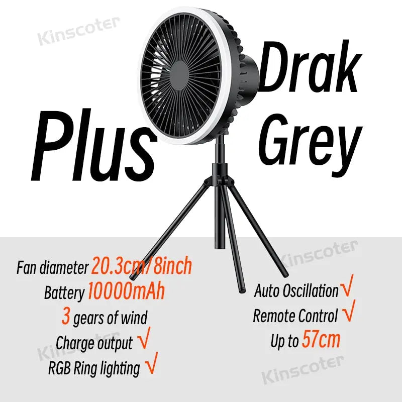 Rechargeable Desk Fan for Camping