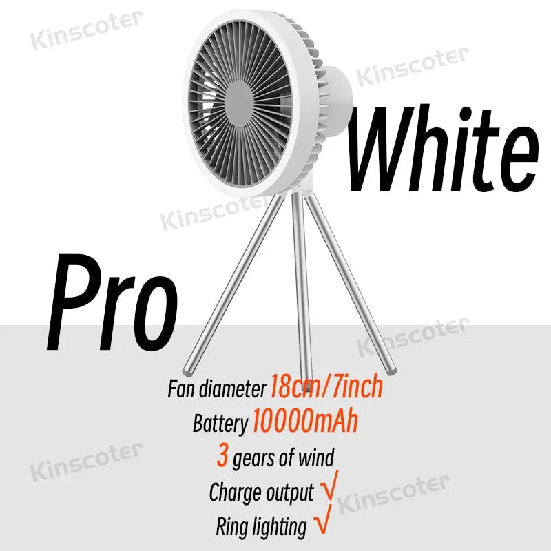 Portable Camping Fan with Battery