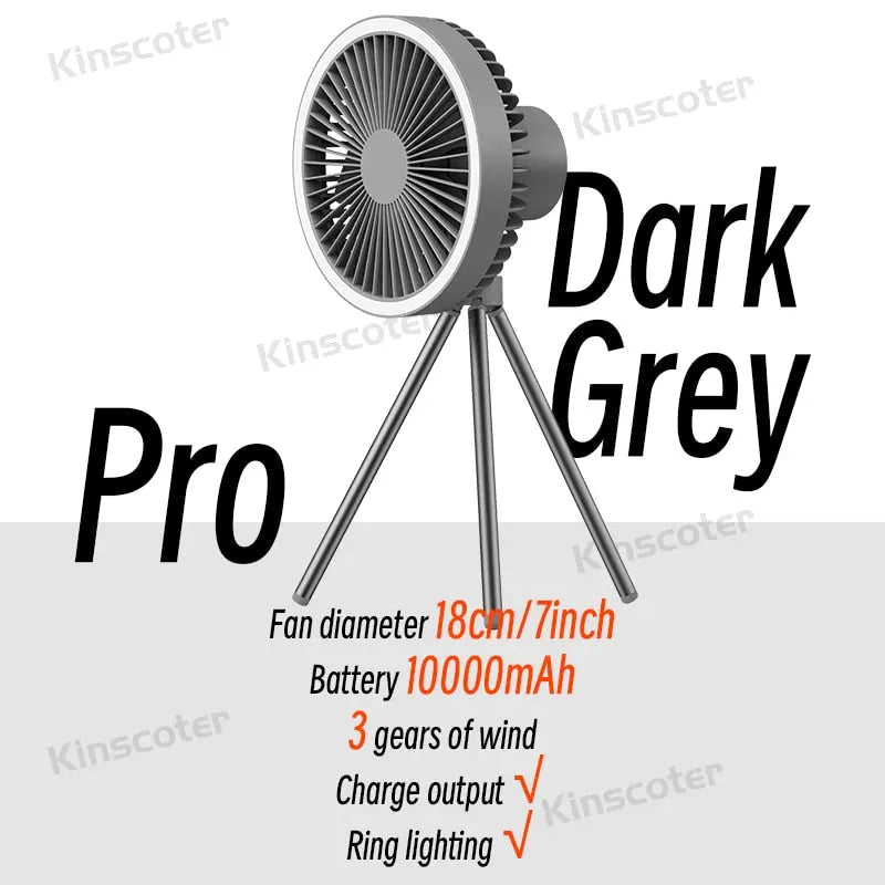 Silent Rechargeable Fan for Camping