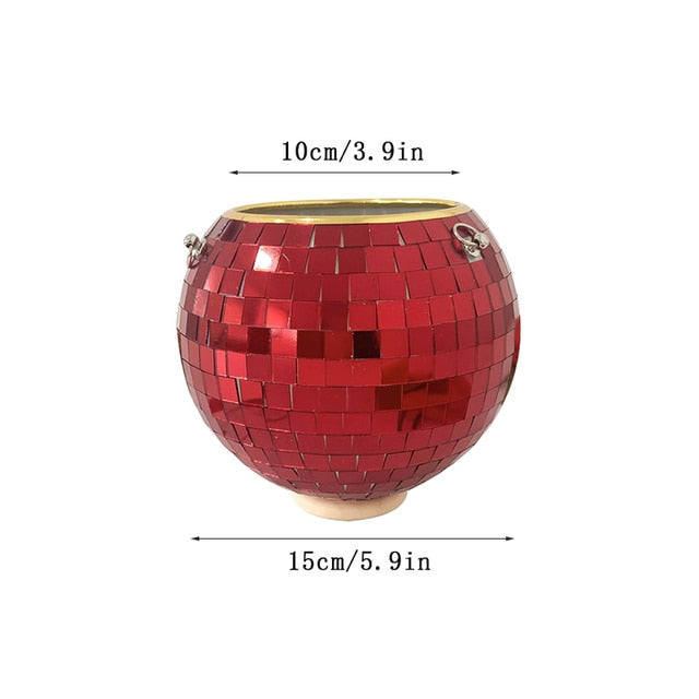 Chic Hanging Vase with Disco Ball