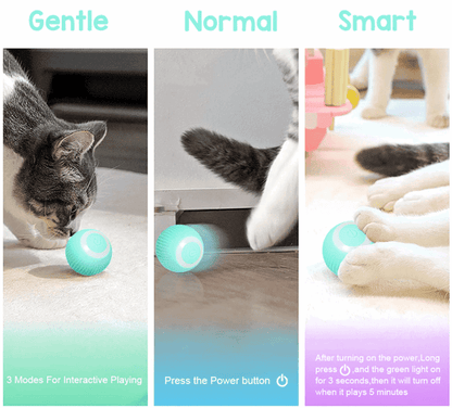 Electric rolling ball toy to keep cats active