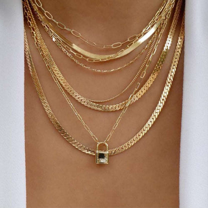 Glam gold necklace with various designs