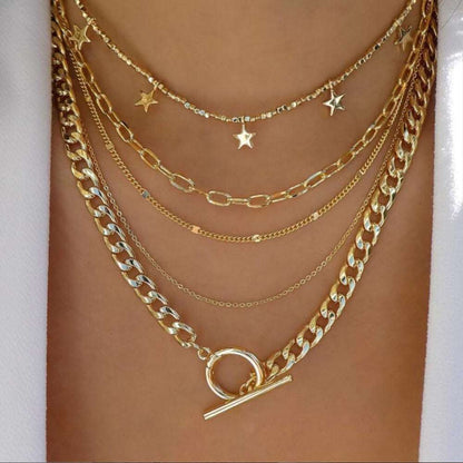 Stunning gold necklace offering a selection of irresistible styles