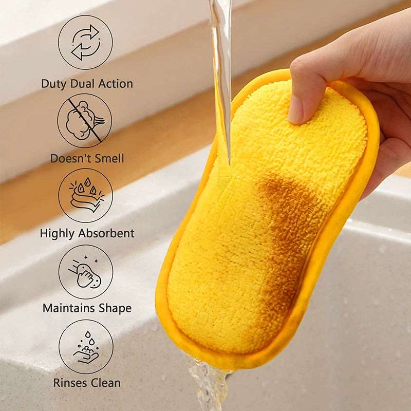 Heavy-duty kitchen sponges