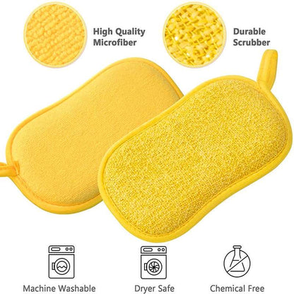 Absorbent scrubbing sponges