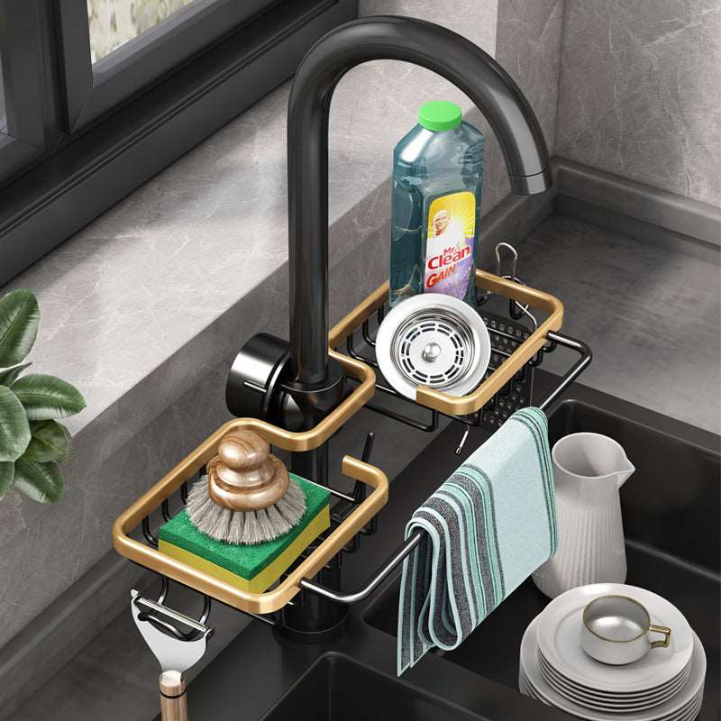 Sink-side organizer shelf