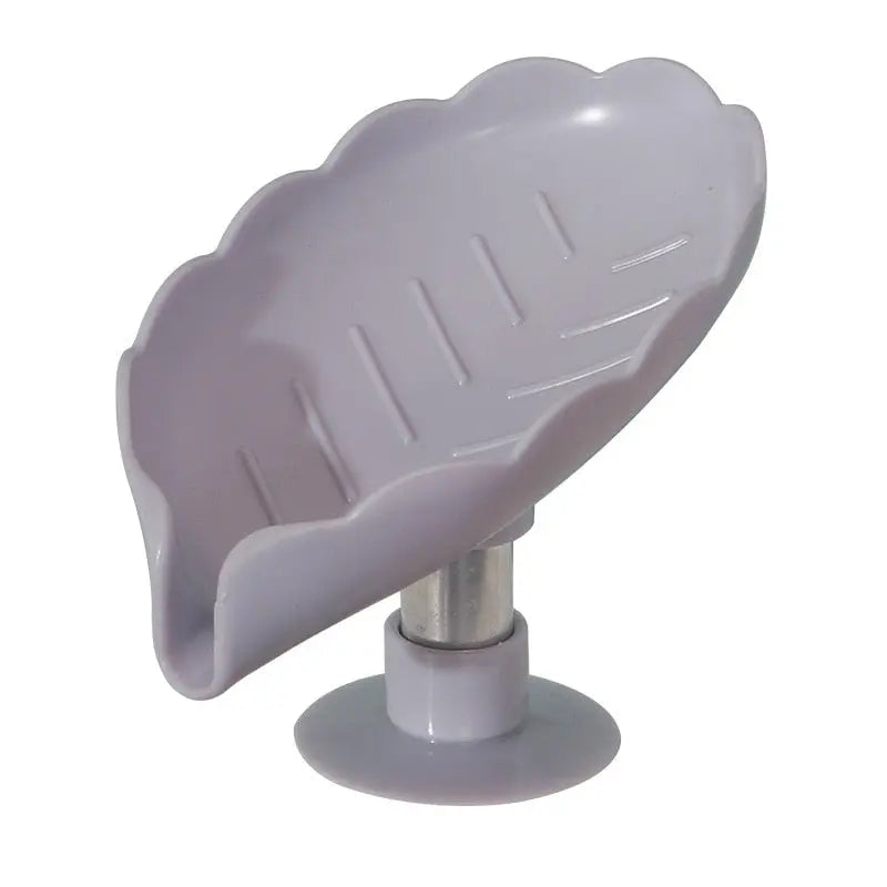 Drainable leaf-shaped soap dish