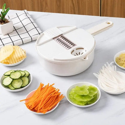 All-inclusive utensils for salad preparation and vegetable cutting