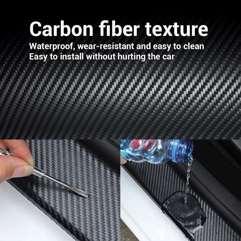 Durable car sticker with carbon fiber texture