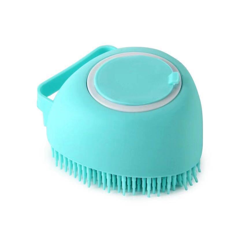 Grooming glove with brush bristles for pet massage