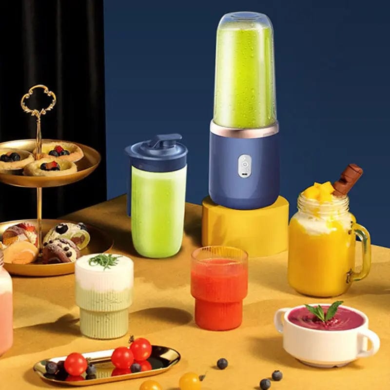 Compact and portable juice extractor for home or travel use