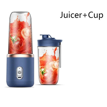 Compact and portable electric blender for juice extraction