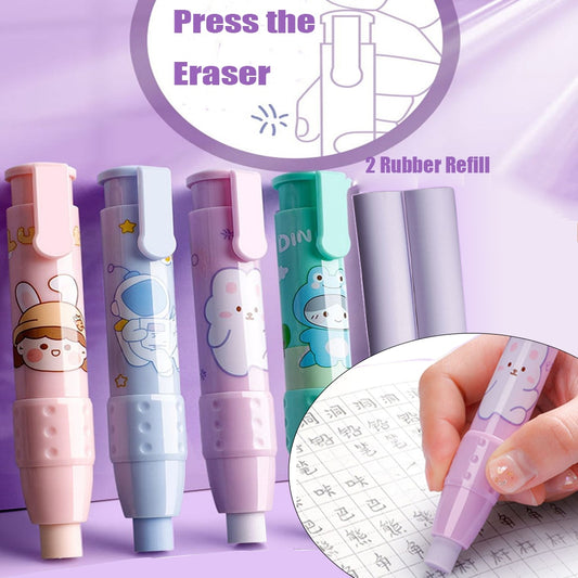 Smooth-writing retractable erasable pen