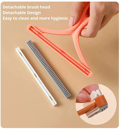 Double-sided pet hair remover for versatile cleaning