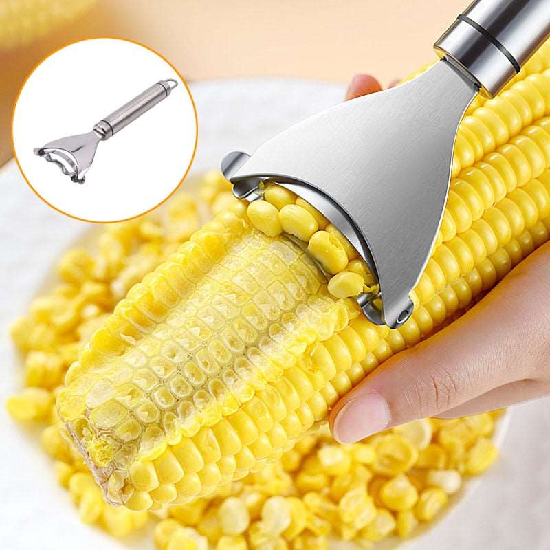 Kitchen tool for easy corn kernel removal