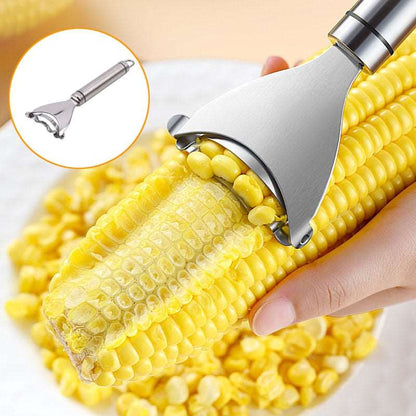 Kitchen tool for easy corn kernel removal