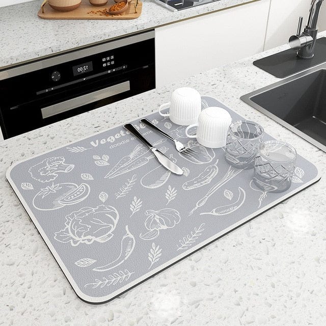 Absorbent Dish Mat for Kitchen